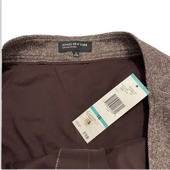 New York Collection Women’s Pants Brown Wool SZ 16 - Picture 7 of 8